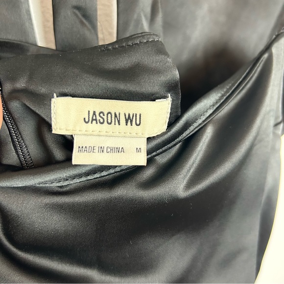 Jason Wu Black Satin Halter Dress MIDI NWT - Picture 5 of 11